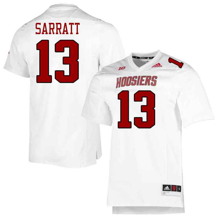 #13 Elijah Sarratt Indiana Hoosiers Football Jeresys College Apparels,Uniforms Stitched-Throwback Wh